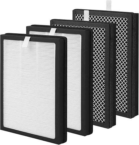 Breabetter Paquete de 4 filtros de repuesto CAP-500 compatibles con purificador Cuisinart CAP-500FPK, filtración 3 en 1