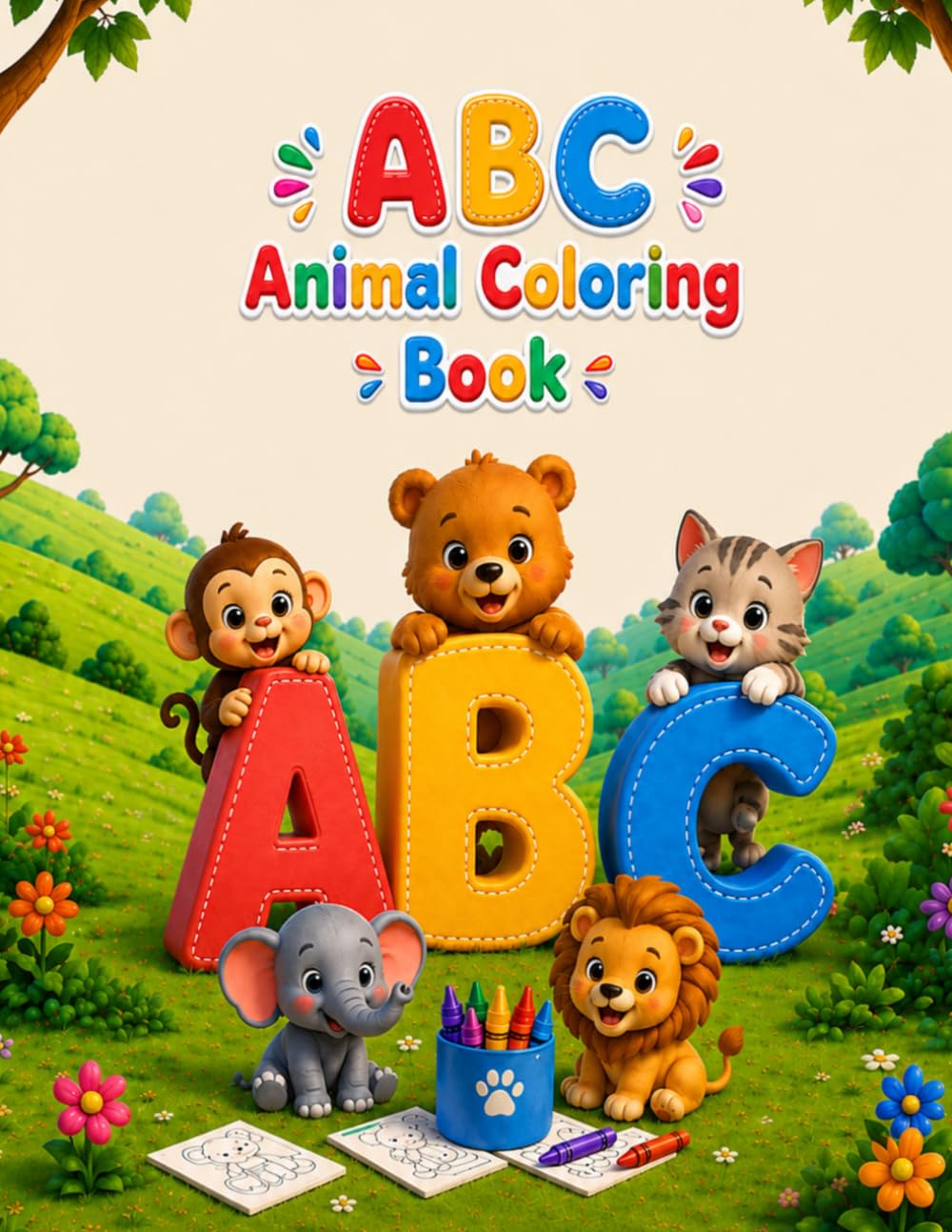 ABC Animal Coloring Book: Alphabet Learning and Coloring Fun for Kids and Toddlers
