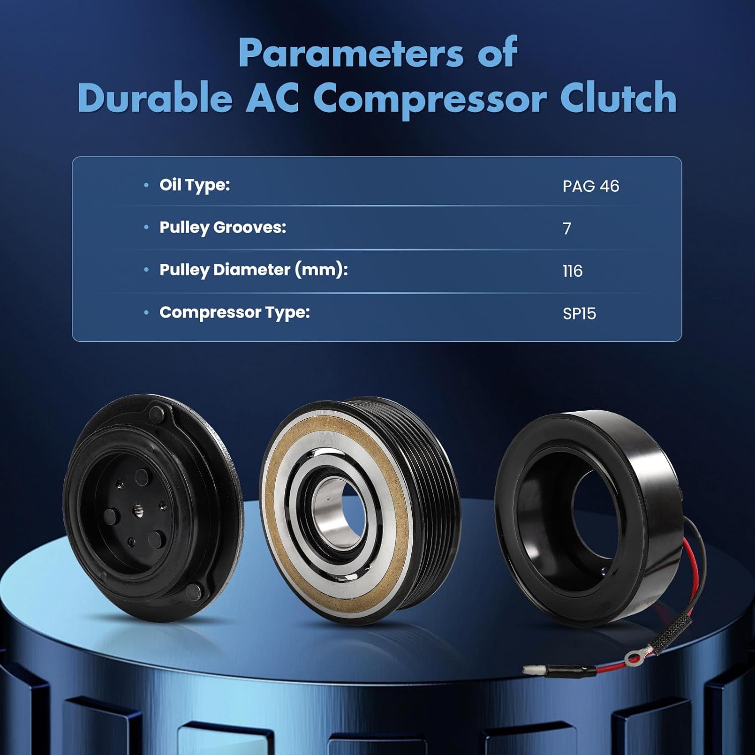 ECCPP A/C Compressor Clutch Fit for Toyota Tacoma 2.7L 4.0L 2005-2015 AC Clutch