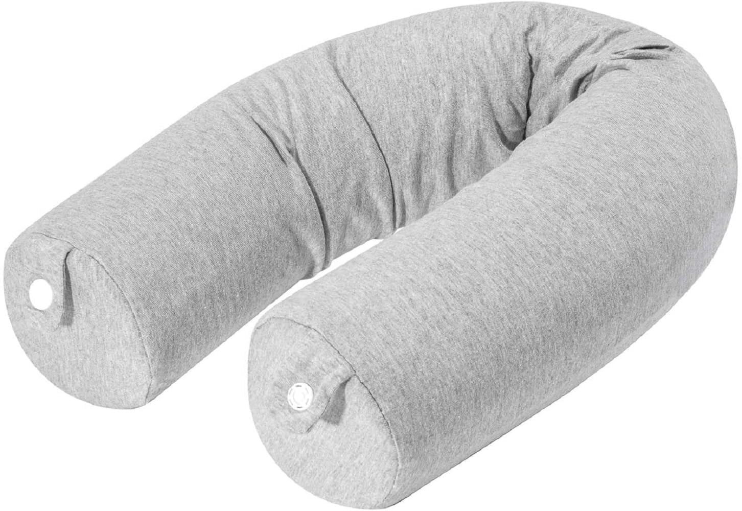 ONTRIP Free-Form Memory Foam Twist Travel Pillow Adjustable, Roll Pillow for Neck, Chin, Lumbar, and Leg Support (Grey)-image-12