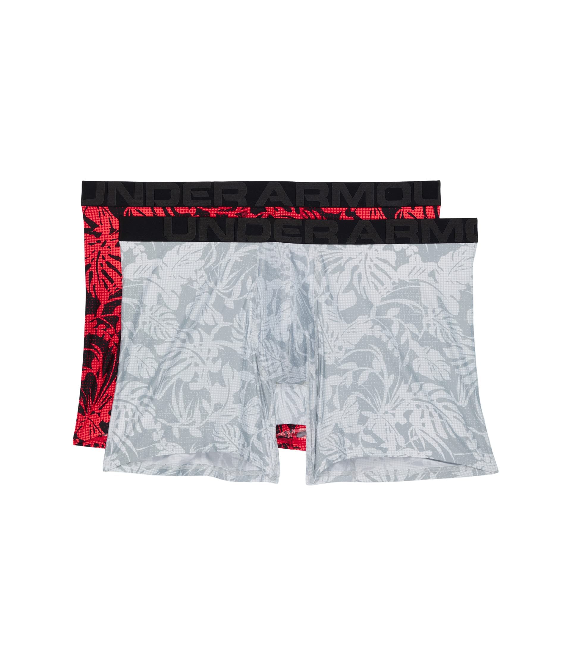 Under Armour Men's Performance Tech Boxerjock Brief Underwear, 6" Inseam, All-Day Comfort & Ultra-Soft, 3-Pack Large Halo Gray (014)/Black