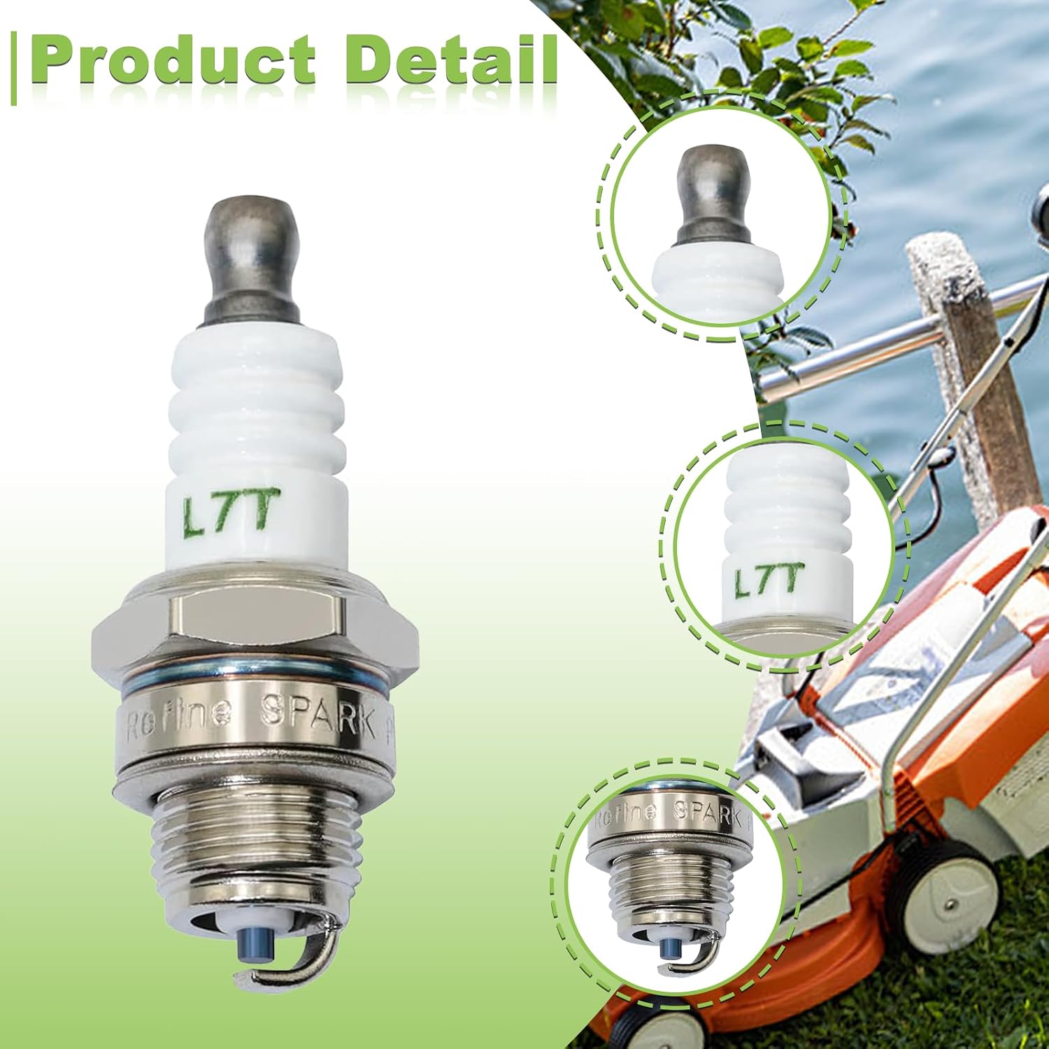 4 Pack BPM8Y Spark Plugs for NGK 2218 BPM8Y, BPMR8Y Spark Plug Compatible with Echo SRM230 SRM 225 SRM210 Champion RCJ8Y Torch L8RTC, BPMR7A L7T Spark Plug Replaces for Echo A425000000