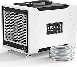 CADPXS Deshumidificador de espacio de arrastre con bomba y manguera de drenaje, deshumidificador comercial de 80 pintas para sótano, uso doméstico, daños por agua, descongelación automática, inicio de