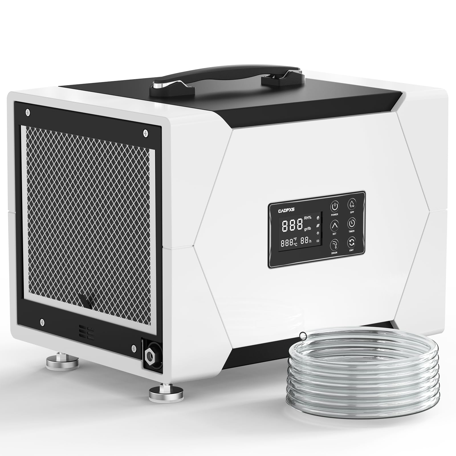 CADPXS Crawl Space Dehumidifier with Pump and Drain Hose, 80 Pint Commercial Dehumidifier for Basement, Home Use, Water Damage, Auto Defrost, Memory Start, cETL Certified, Up to 1000 Sq Ft