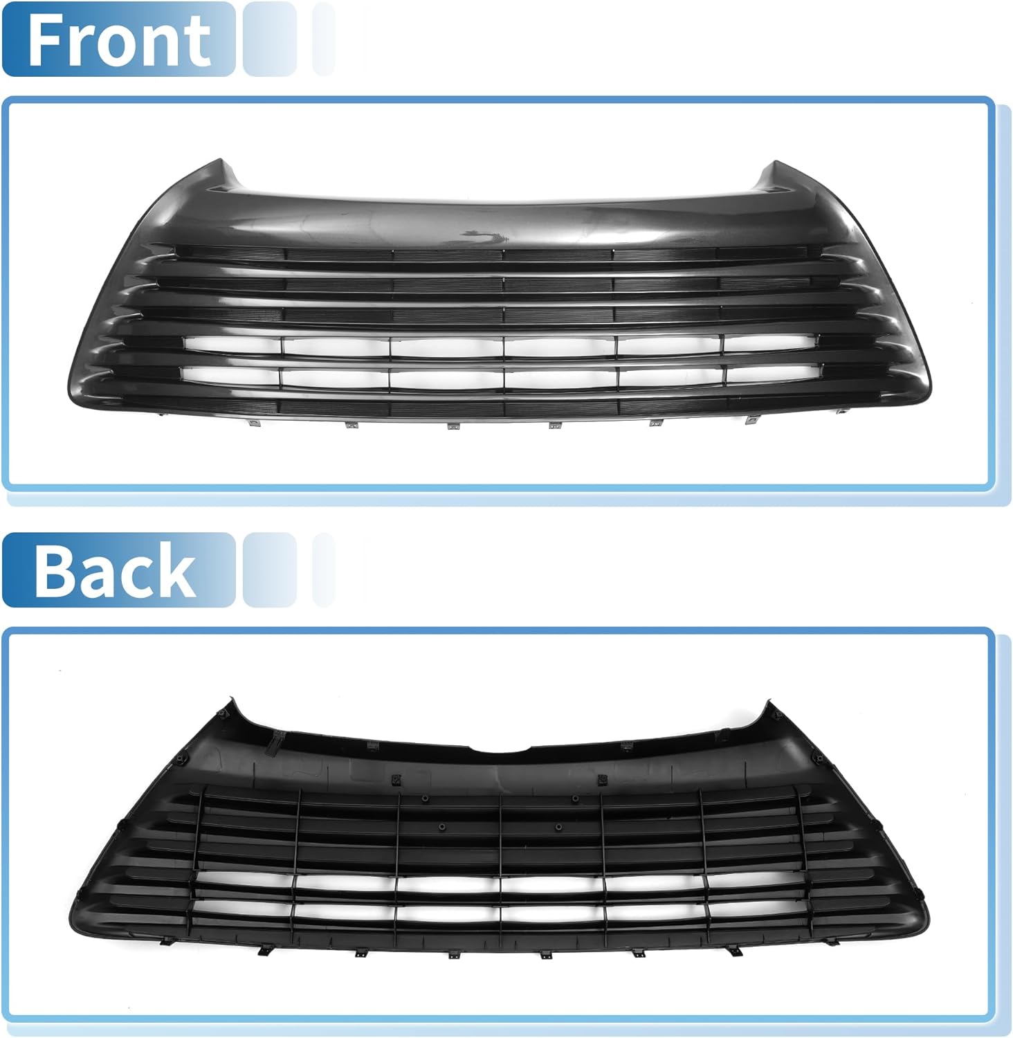 Front Hood Bumper Grille Grill Front Lower Bumper Grille Grill for Toyota Camry 15 Black