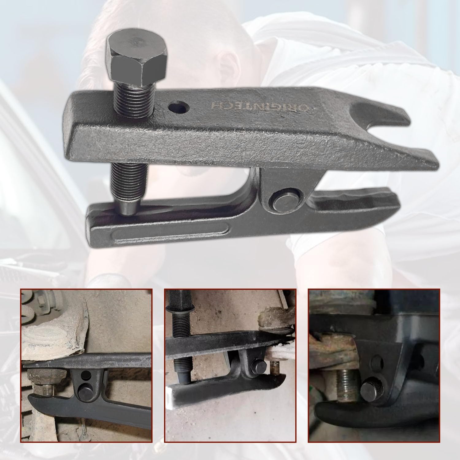 Universal Ball Joint Separator Tool, Removal Tool Compatible with Separating Arms, Tie Rods, and Ball Joints on Cars, Trucks, ATVs, Adjusts from 1-1/2"to 1-7/8"