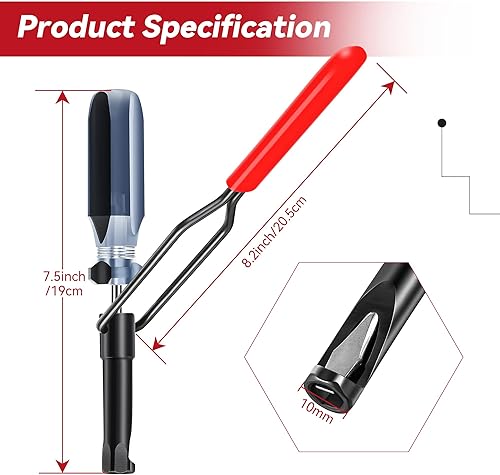 Miniatura 2 de Dreyoo Herramienta de ajuste de válvula de 0.394 pulgadas, tuerca de atasco de válvula ranurada, herramienta de rectificado de válvula compatible