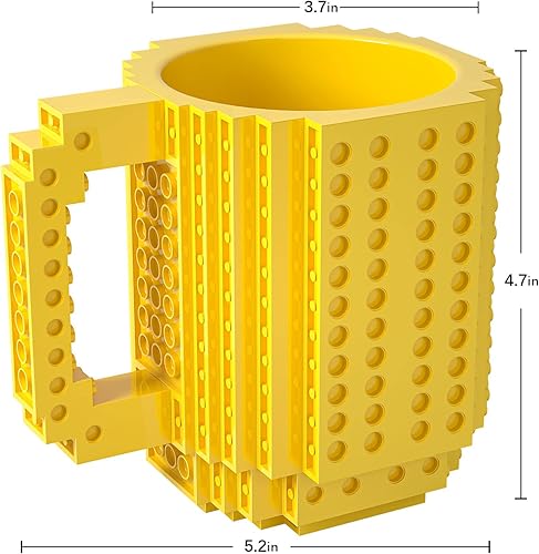 Miniatura 10 de DAYMOO Juego de tazas de ladrillo integradas. Divertidas tazas de regalo compatibles con Lego, regalos novedosos de Pascua, cumpleaños, Navidad,