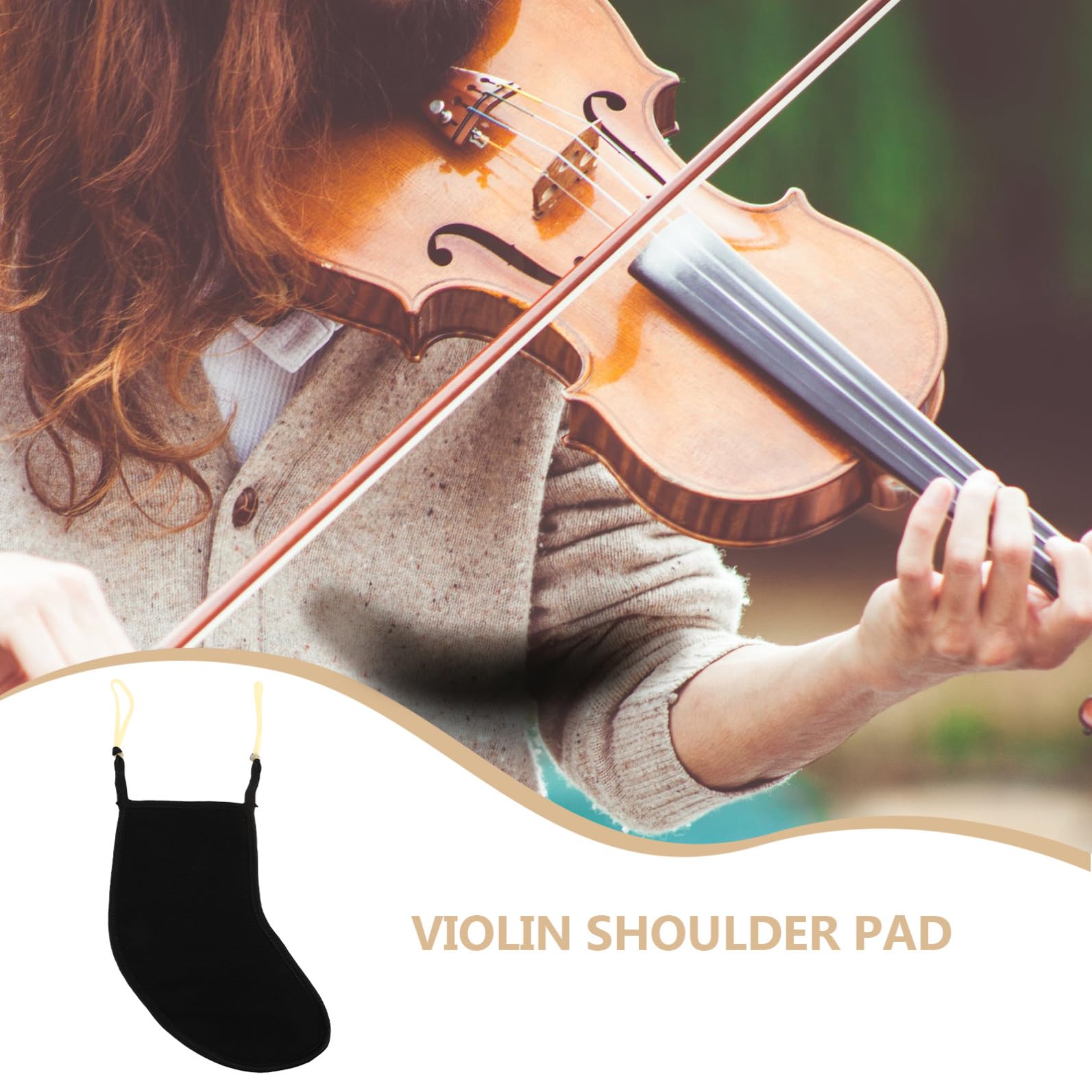 Toyvian Almohadilla de Mentonera para Violín Negra, Cómoda y Práctica Diseño Ligero y Compacto para Uso en Práctica Diaria y Presentaciones Varios estilos