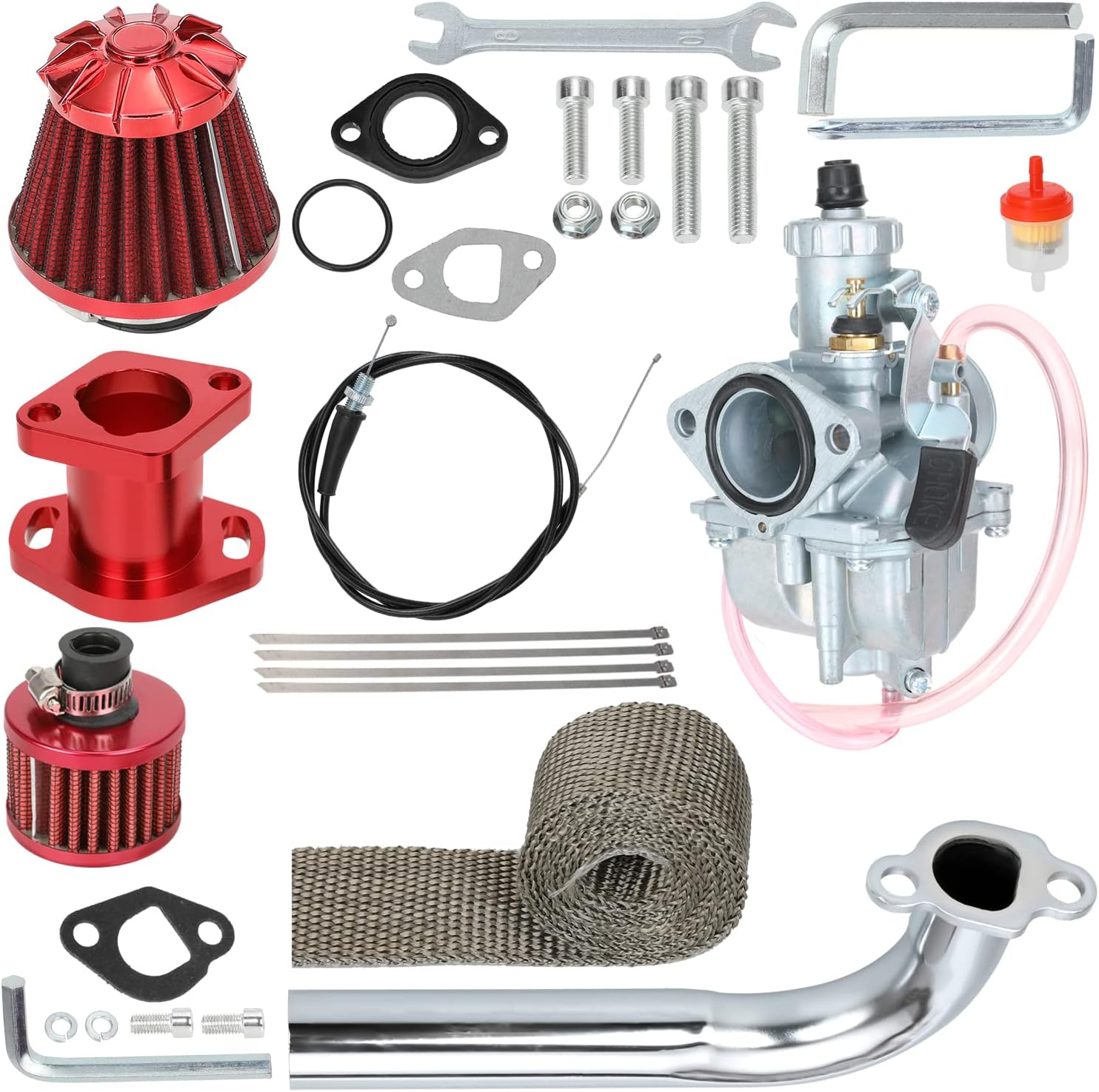 YOXUFA High Performance VM22 Carburetor Air Filter Exhaust