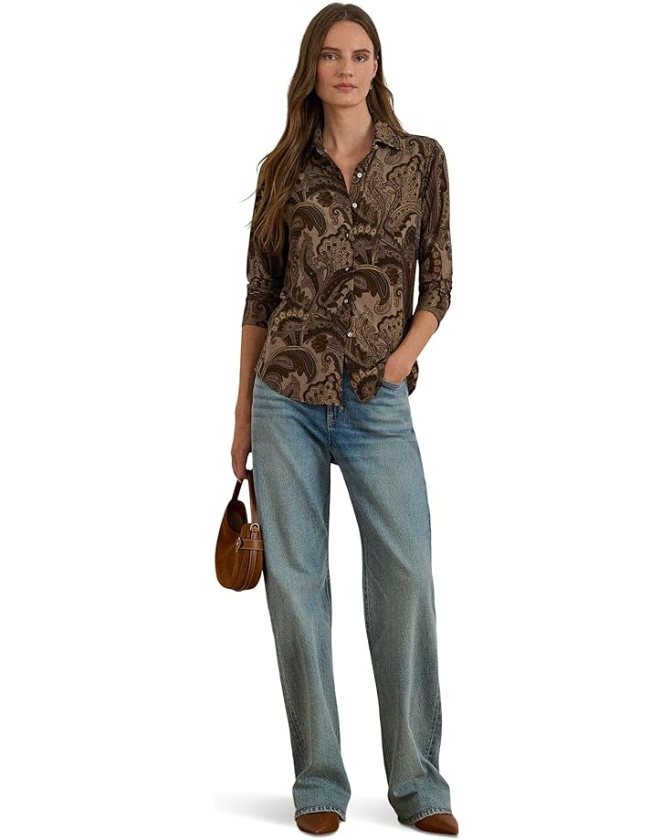 Lauren Ralph Lauren Slim Fit Paisley Jersey Shirt - #4 of 4