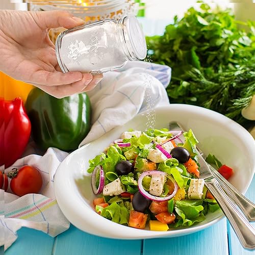 Miniatura 7 de Coloch Paquete de 30 tarros de vidrio de 4 onzas con tapas y etiquetas para coctelera, botella de especias vacía con tapas de metal herméticas y