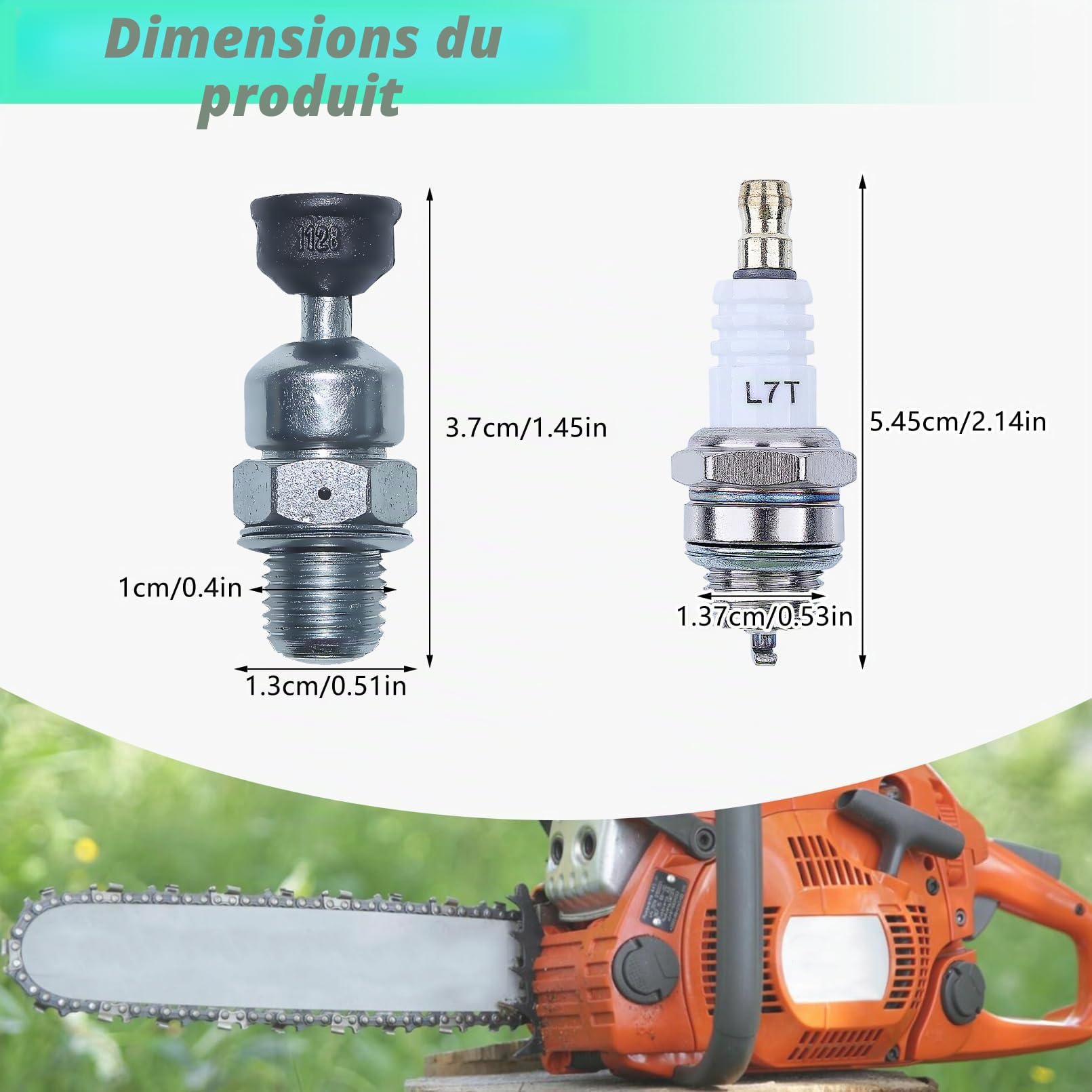Adefol 45 mm Cylindre Piston Bougie d'allumage Kit pour Husqvarna 346XP 353 351 350 Tronçonneuse Pièces de Rechange avec Valve de décompression 537253002