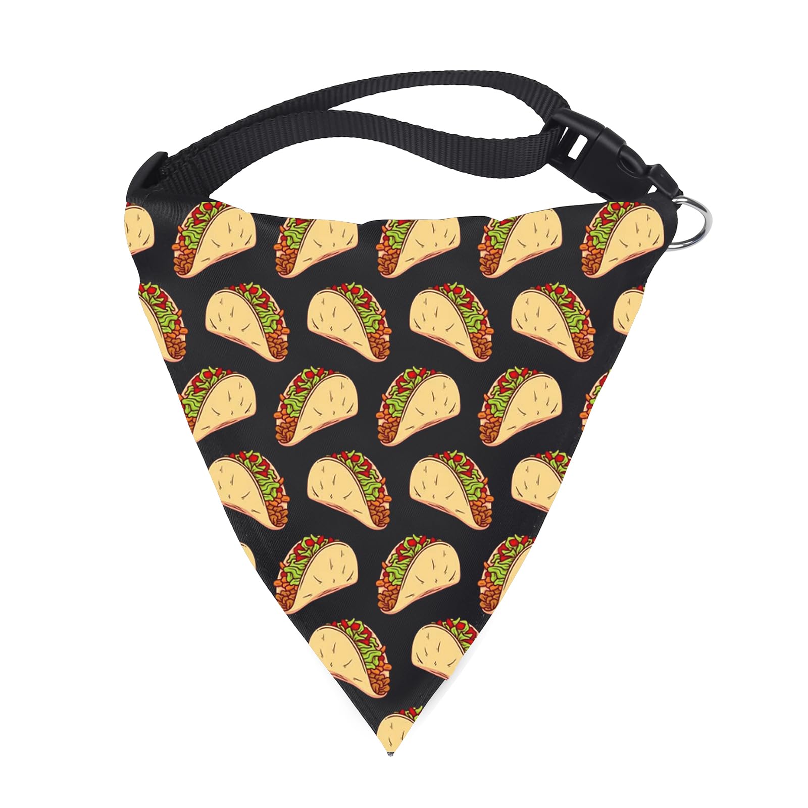 1 Piece Taco Dog Bandana Taco Tie On Scarf Festive Dog Bandana Mexican Food Lovers Gift (Taco N)