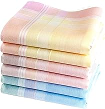 Petits mouchoirs féminins multicolores Elise - 6 unités de 28cm x 28cm