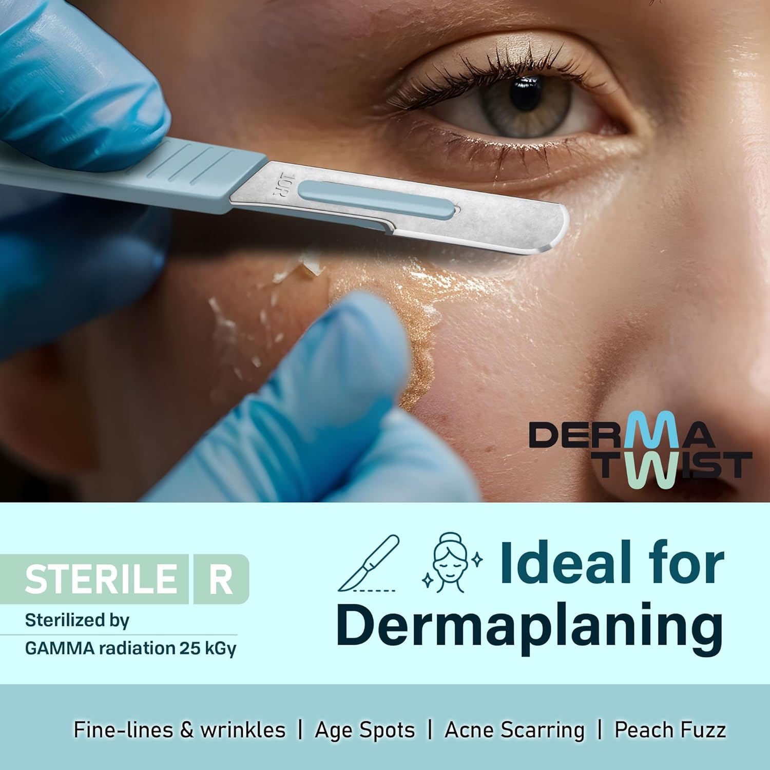DermaTwist 10R Blades Dermaplaning 100-Pack Sterile Dermaplaning Razors for Women Face â 10R Dermaplane Blades for face - Image 6