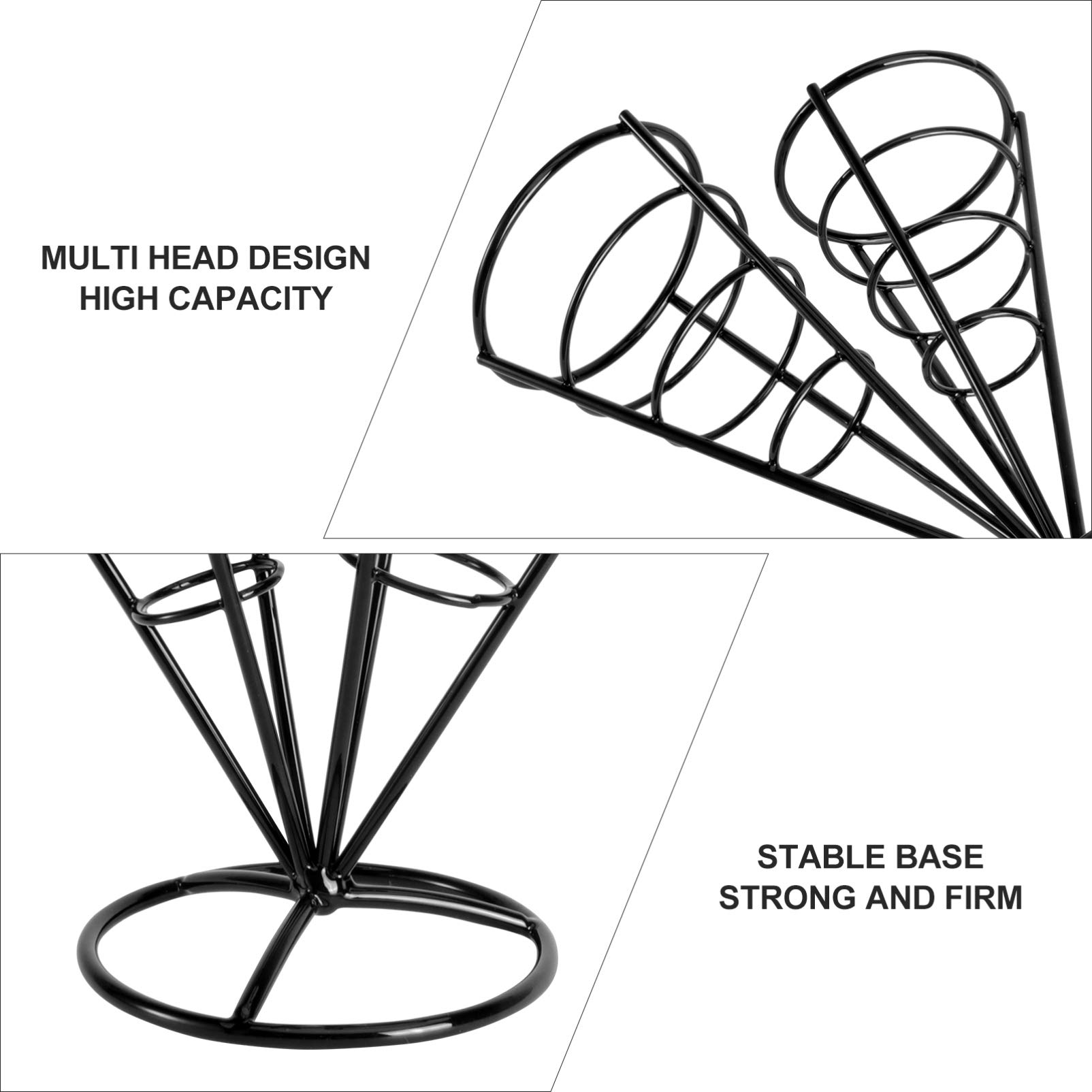 OFFSCH French Fries Stands Large Snack Potato Chips Rack Sturdy French Fries Cone Holders for Restaurants Homes