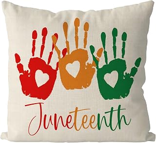 GAGEC Juneteenth Pillow Covers 18x18 Inch Black History Month Throw Pillow Covers Freedom Day Pillowcase African American Pillowcase for Home Farmhouse Decorations