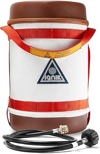 Ignik Kit de funda de transporte y manguera para tanque de propano recargable de 5 libras