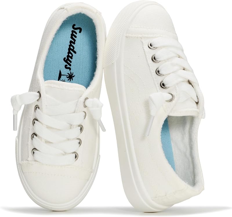 Sundays Canvas Shoes for Kids - Non-Slip & Lightweight Boys & Girls Shoes | Canvas Girls Sneakers with High Density Smart Foam Insole Girls Shoes - Lighhweight Kids Sneakers Girls Footwear