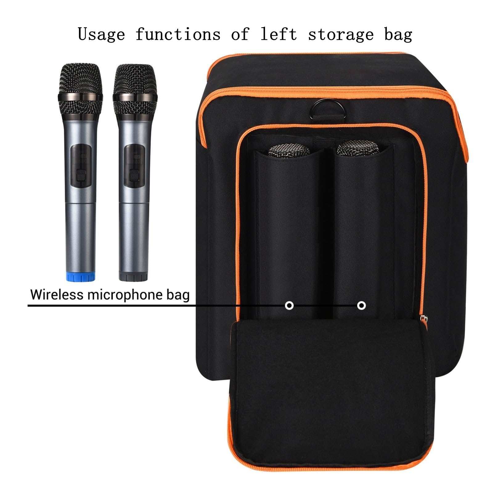 Housse de Protection pour JBL PartyBox Encore Enceinte de soirée Portable et Microphone sans Fil,Partybox Encore Essential Saoche Étui Sac Accessoires avec Bandoulière(Pas pour Encore 2)