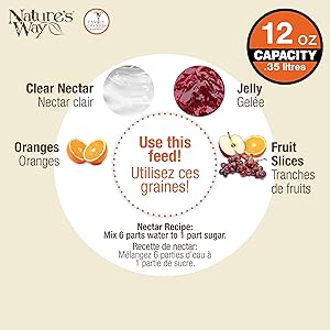 Nature's Way OFP1 All-in-One Oriole Buffet Bird Feeder, Orange