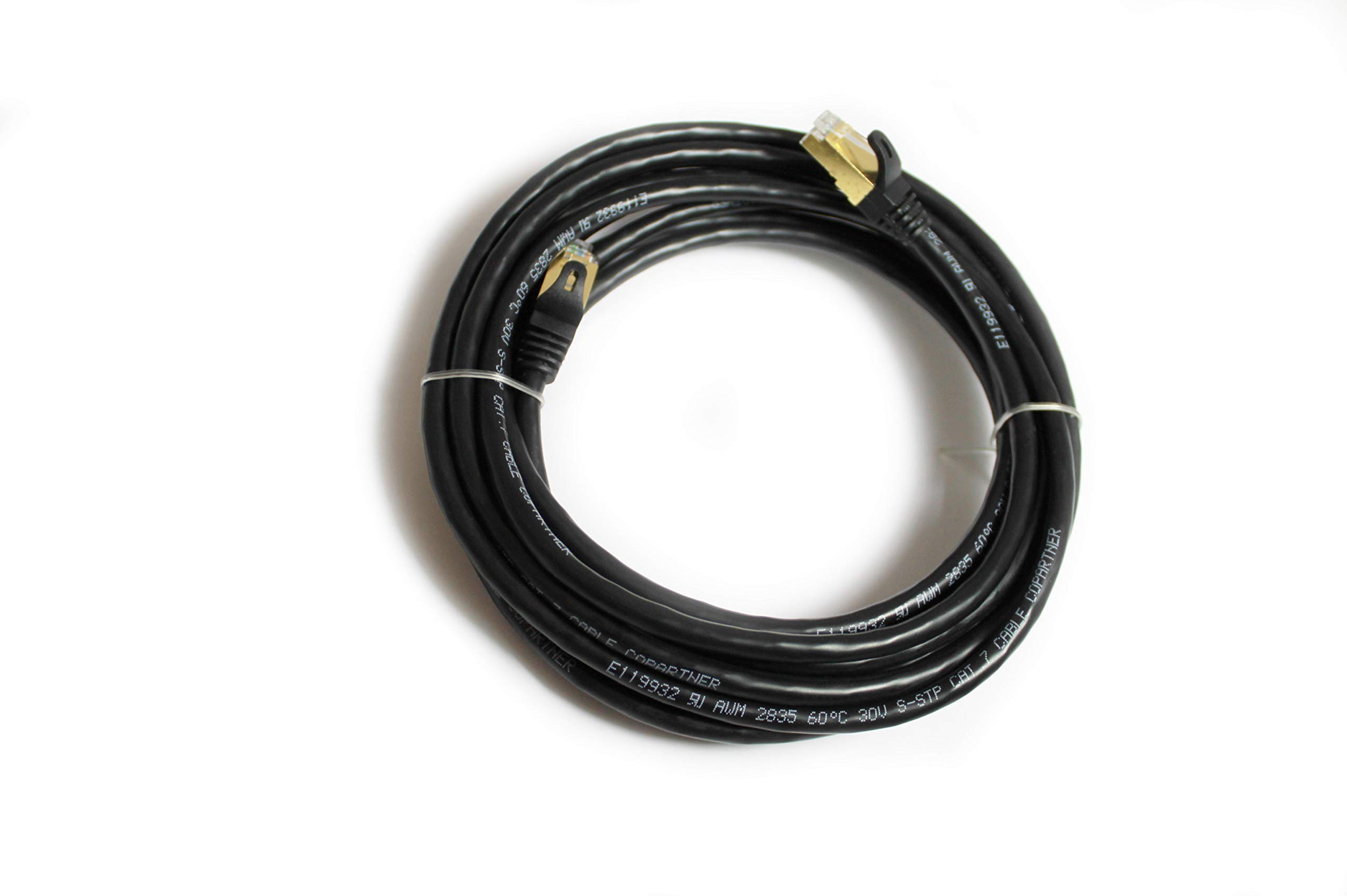 Nexhi STP-7000 CAT-7 Shielded 10 Gigabit 600MHz Ethernet Cable, Faster Than Cat5e/Cat5/Cat6 Network, Round Cat7 High Speed LAN Wire with Rj45 for Router and Modem