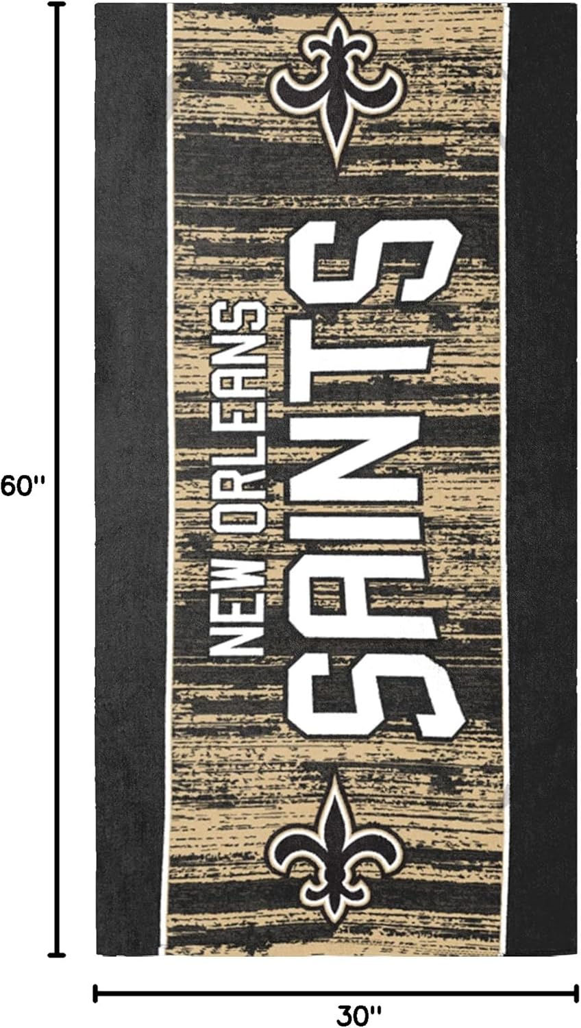 FOCO NFL Unisex-Adult NFL Team Color 60" x 30" Big Logo Beach Towel - Image 5