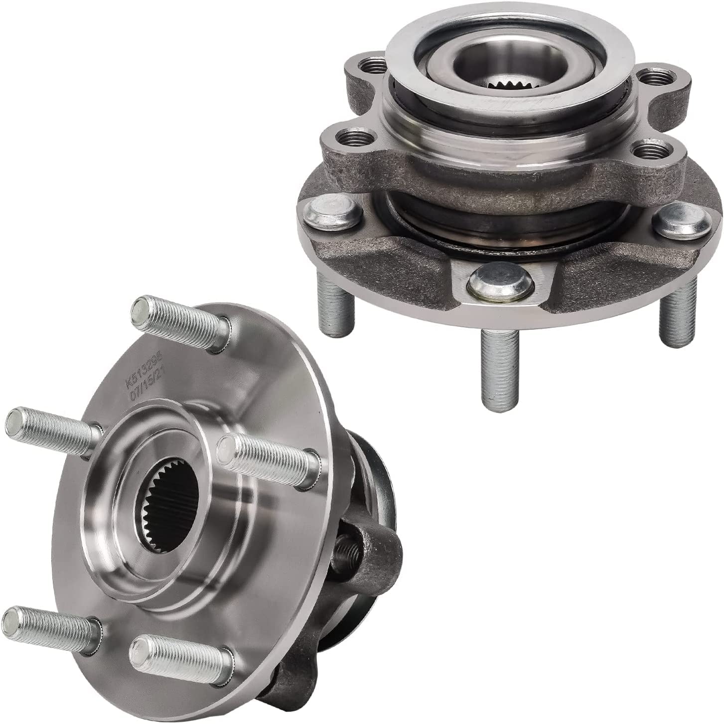 Detroit Axle - 4WD/AWD Front Rear Wheel Bearing Hubs Assembly for 2008-2013 Nissan Rogue, 5 Lugs 4 Front and Rear Wheel Bearing and Hubs Assembly 2009 2010 2011 2012 Replacement