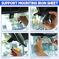 Vista 3 de CALLARON Kit de soporte para espejo retrovisor, soporte adhesivo para espejo retrovisor, base de montaje para cámara Dash, kit de reparación