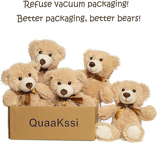 Miniatura 2 de Quaakssi Osos de peluche a granel 5 paquetes de juguetes de peluche de oso de peluche regalo para niños y novia osos de peluche de 135 pulgadas para