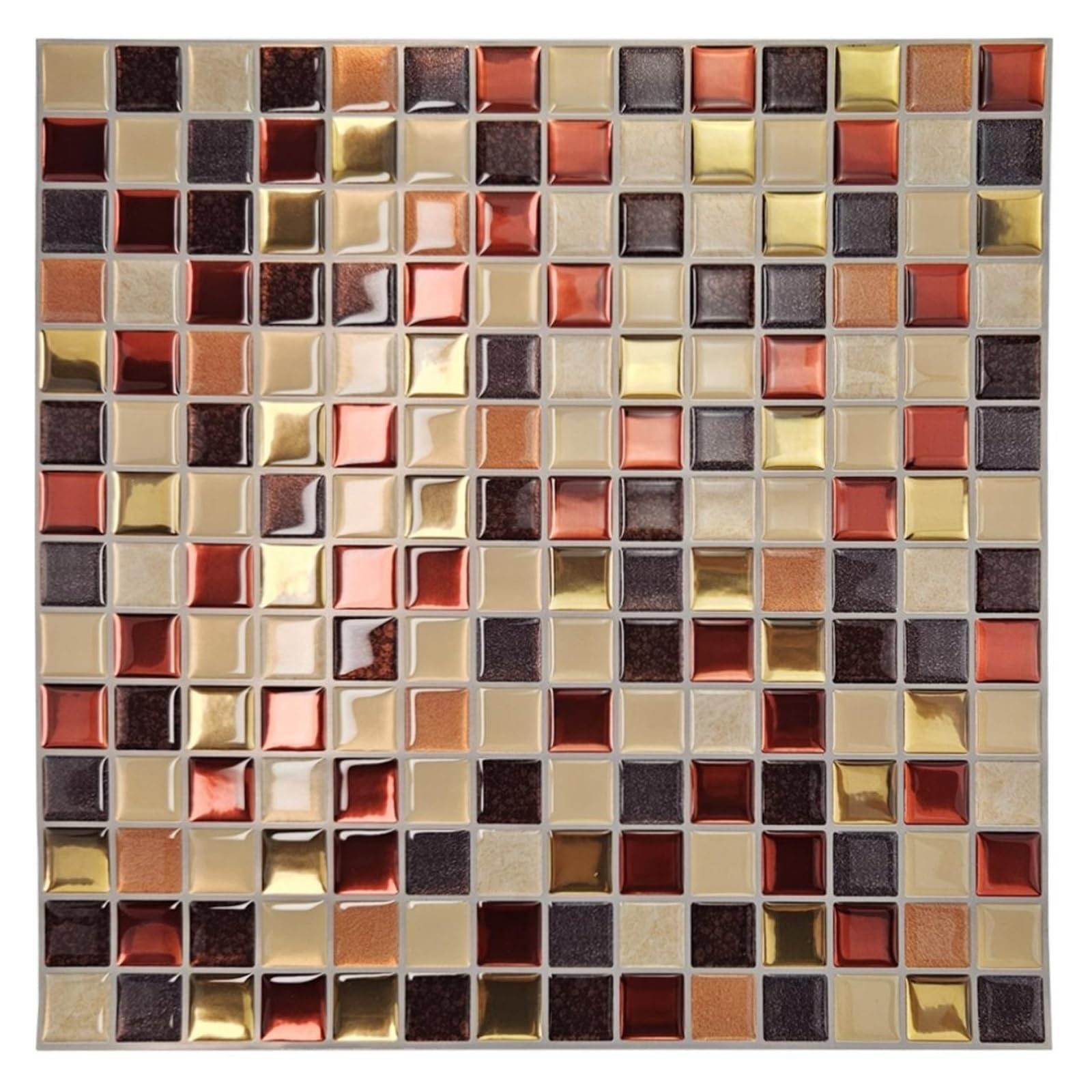 Mosaic Tiles Mosaic Self-Adhesive Tile Stickers Waterproof Oil-Resistant Backsplash for Room Decor(10PCS)