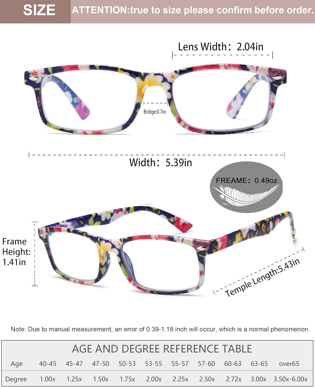 Stylish Reading Glasses for Women, Blue Light Blocking Readers, Ladies Eyeglasses,Cheaters - Image 3