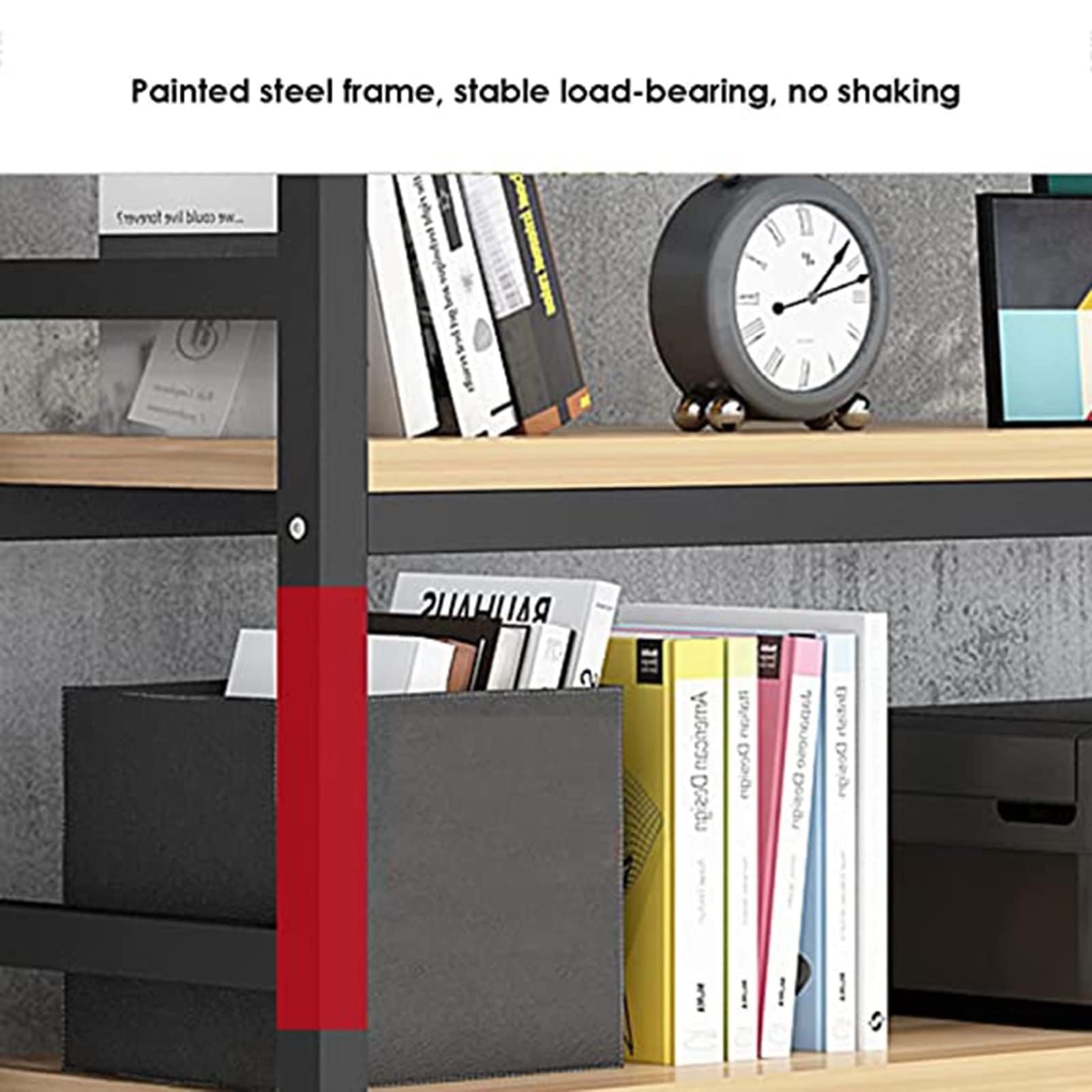 Amazon.co.jp: DIY机の本棚 - デスク上収納ラック, 調節可能な2段本棚