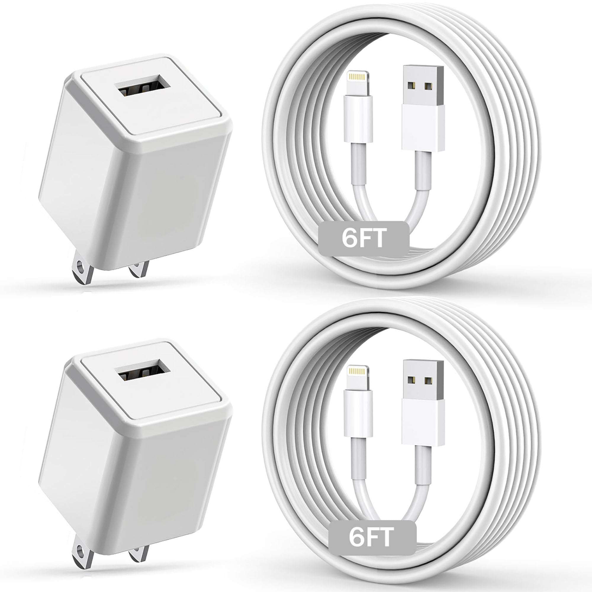 iPhone Charger Long 6FT iPhone Charger 2Pack i Phone Cord 6feet USB to Lightning Cable Quick Fast Charging