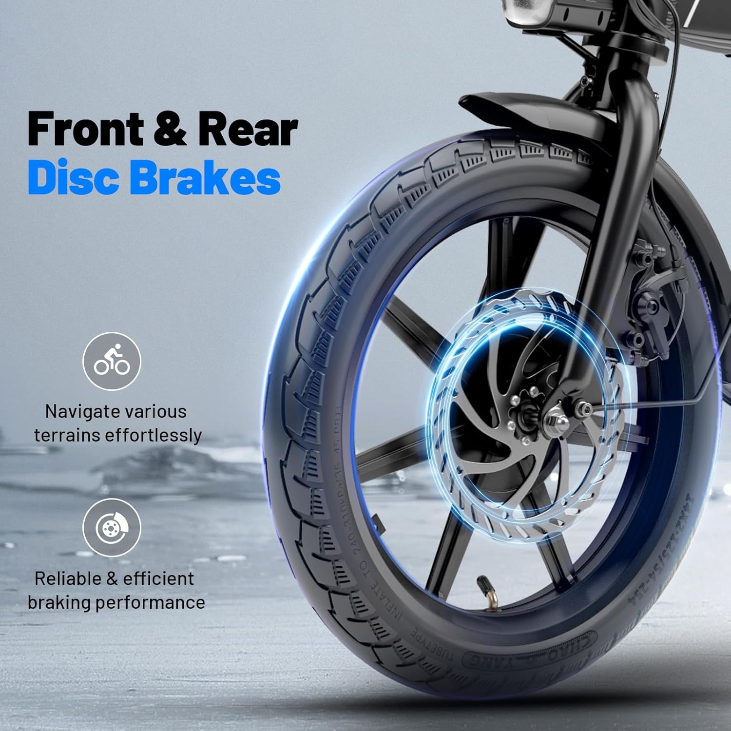 Folding Electric Bike for Adults,500W Peak Motor Mini Ebike,20mph Speed,36V 10.4ah Battery, 20-40 Miles Range,14'' Foldable Electric Bicycle for Riding Commute