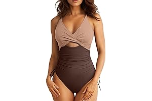 Aleumdr One Piece Swimsuit for Women Tummy Control Bathing Suits: Nude Allure