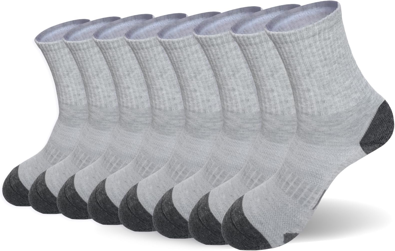 24 Pairs Crew Socks for Men Athletic Socks Bulk Pack Breathable Moisture Wicking Sock for Sport Running Traveling