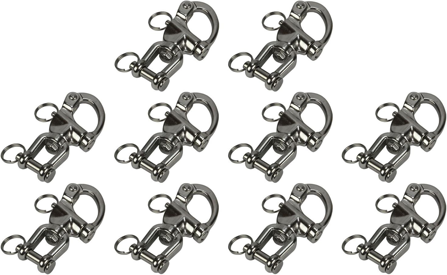 Jaw Swivel Snap Shackle 316 Stainless Steel for Sailboat Spinnaker Halyard