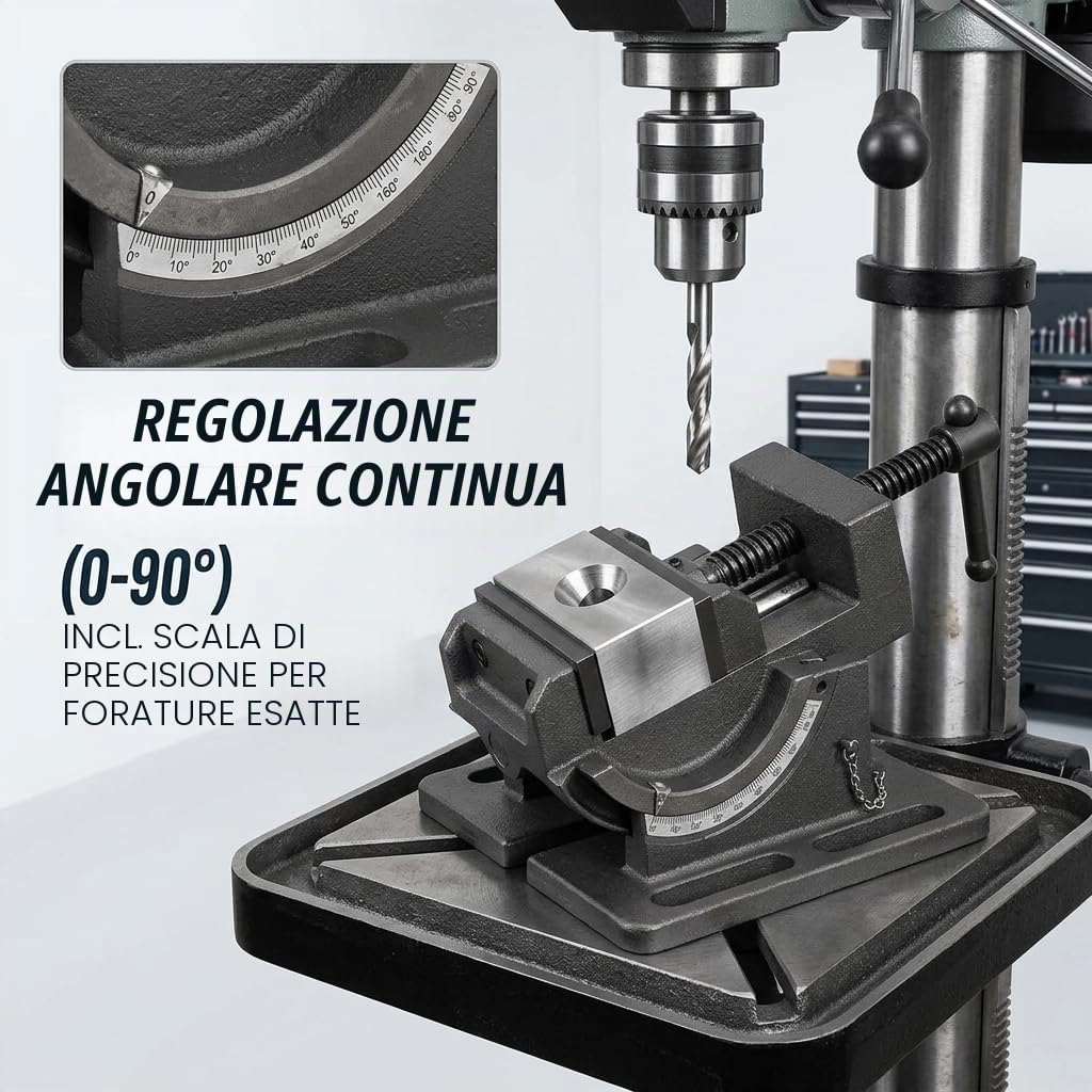 Morsa Morsa Morsa Trapano A Colonna, Larghezza Mascella A Colonna Supporto Morsa Di Fresatura In Metallo Staffa Banco Di Tensione Vice Multiuso Tavolo In Ghisa Vice-Corrosione