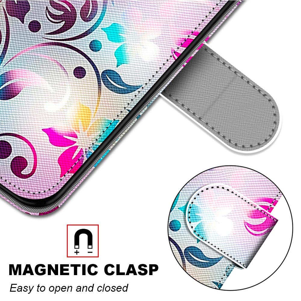 Nodigo-EU per Motorola Moto G14 Cover a Libro Book Pelle PU Portafoglio Magnetica Custodia con Disegni Animale Motivo Antiurto Flip Protettiva Silicone Bumper Kawaii Case - La Farfalla
