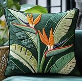 Kit de coussin au point de croix Comprend : taie d'oreiller couleur imprimée,fils en coton écologique de haute qualité,instructions,aiguilles à broder,ciseaux,outil d'enfilage et dé à coudre. Broderie simple face 11CT 45x45cm/18x18in(coussin non inclus).