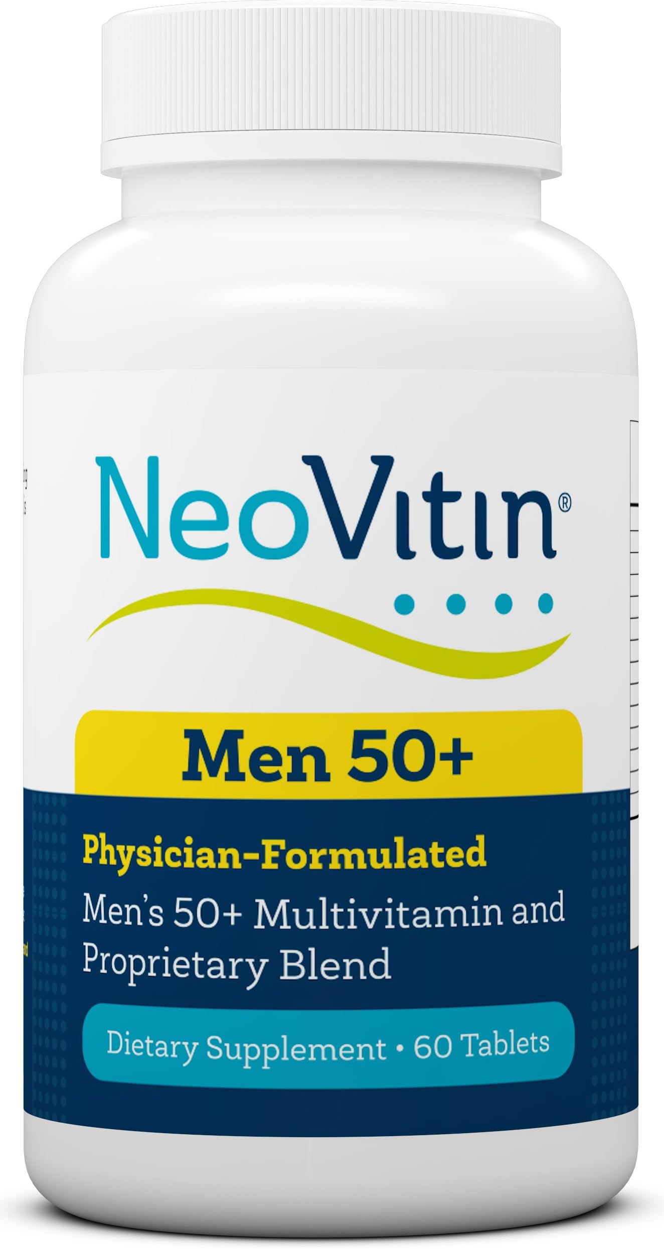 Men's 50+ Multivitamin/Multimineral with Vitamin B, Vitamin D, Calcium, Vitamin D, L-Carnitine, Asian Ginseng Root Powder, Green Tea Leaf Extract, Turmeric Root Extract