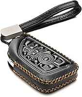 Vista 11 de Vitodeco - Funda de llave inteligente de cuero con llavero de cuero compatible para Chevrolet Corvette (modelos 2020 - 2026) - 7 botones, Negro/Rojo