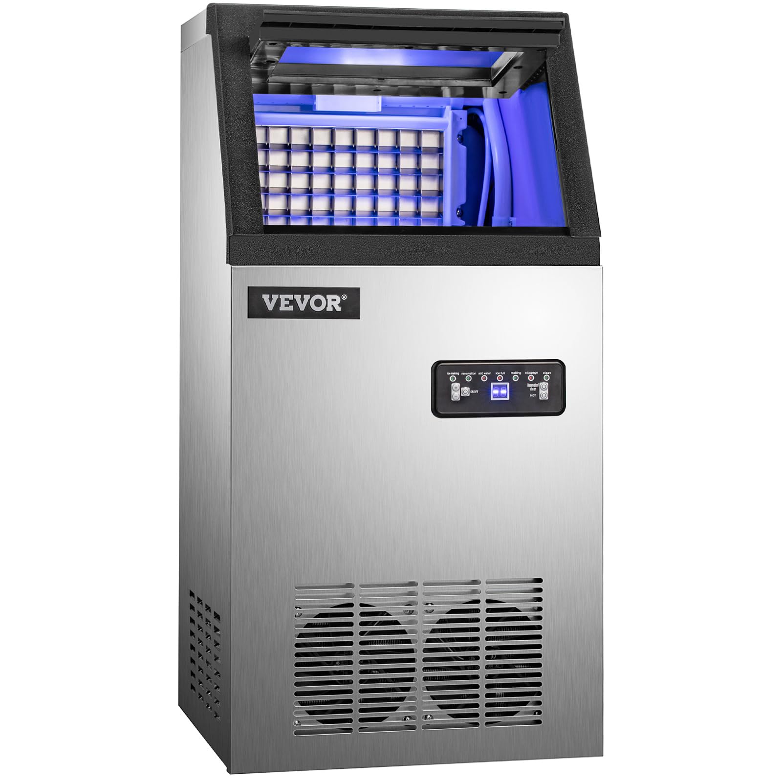 VEVOR Machine à Glaçons 220v Capable de Produire 35 kg par 24 heures Machine à Glace Commerciale Pour Cafés, Maisons, Restaurants, Bars, Hôtels