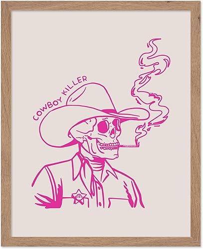 Miniatura 39 de Poster Master Póster con texto en inglés "You've Yeed Your Last Haw", estampado retro de vaquero rosa, arte occidental, arte moderno, arte del