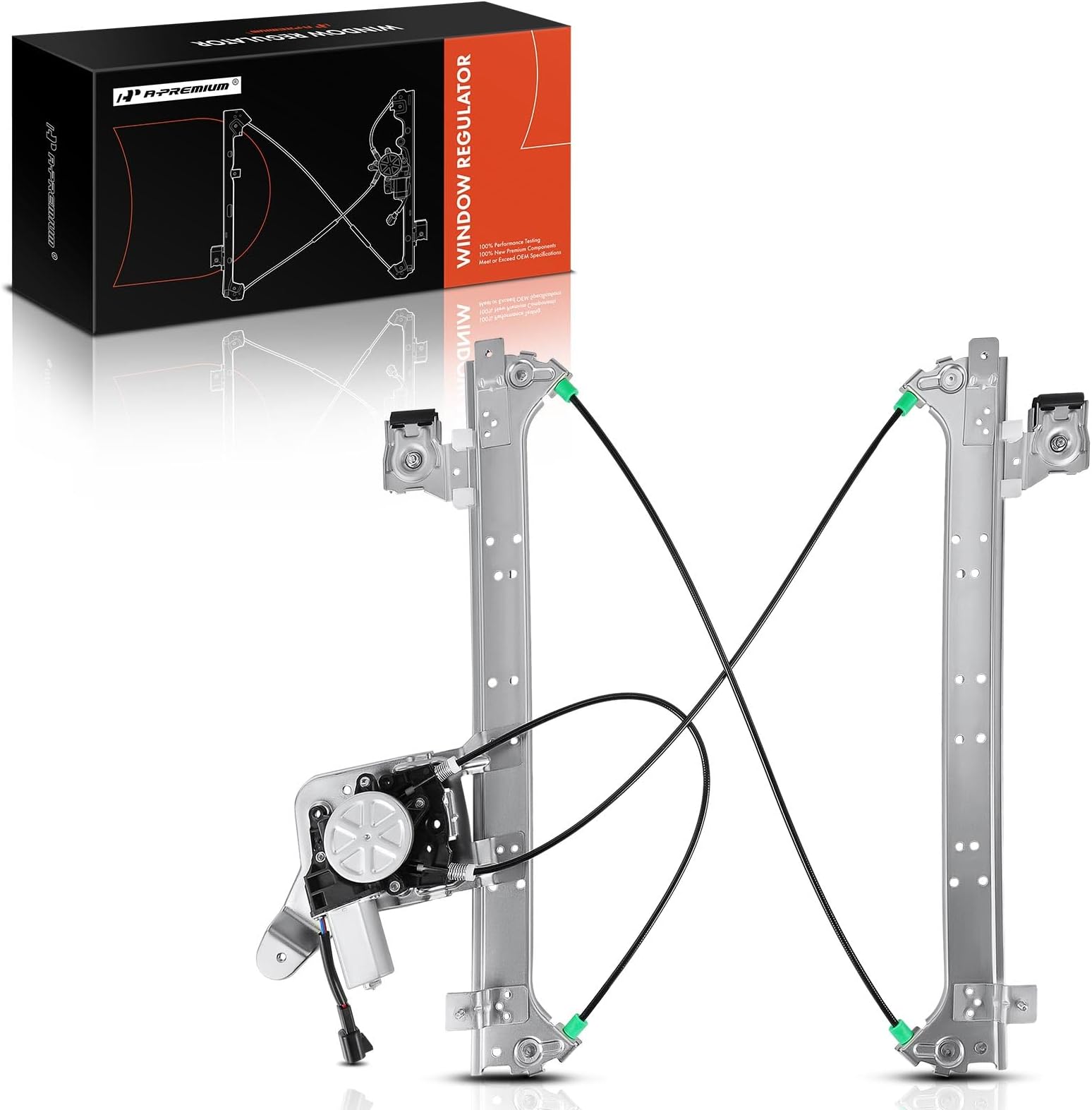 A-Premium Power Window Regulator with Motor Replacement for Chevrolet Suburban 1500 2500 2000-2006 Silverado GMC Sierra Cadillac Escalade EXT Rear Right Passenger Side