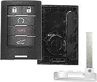 Vista 1 de X AUTOHAUX Funda para llavero de 5 botones sin llave, cubierta de llave remota para Cadillac SRX 10-15 para Cadillac ATS 13-14 NBG009768T con hoja