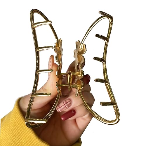 Miniatura 2 de TANG SONG 4 pinzas de metal con forma de flores dobles para el cabello, pasador de mandíbula para mujeres, horquillas de medio moño para cabello