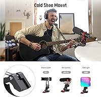 Vista 3 de NEEWER Super Clamp con zapata fría y orificios de rosca de 1/4 de pulgada y 3/8 pulgadas, carga máxima de 8.8 lbs, soporte de trípode de cámara